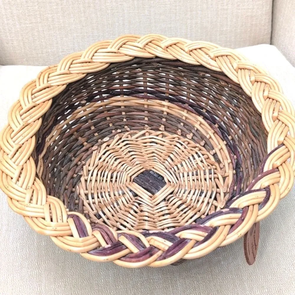 Vannerie L'Elyme Woven Wicker Basket Bowl
